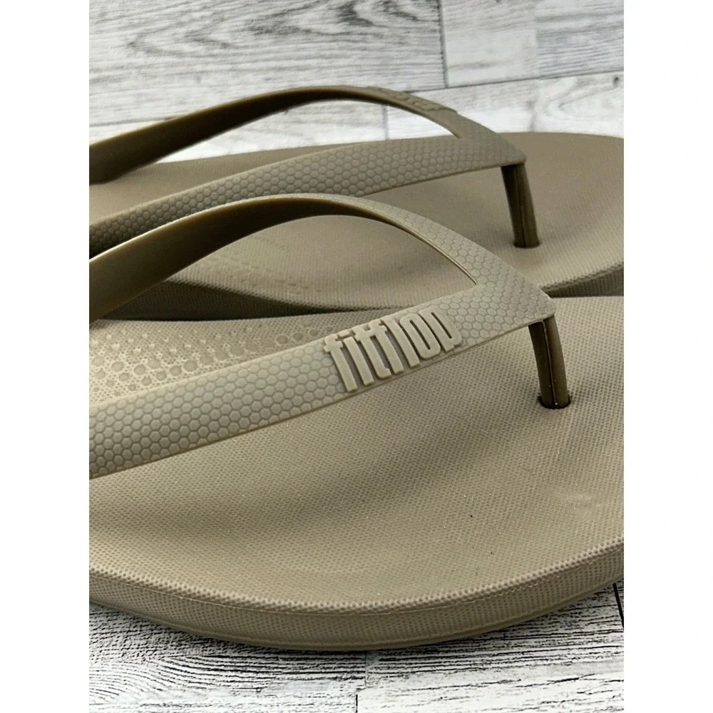 FitFlop iQushion Ergonomic Flip Flops‎ Men Tan Brown Comfort Sandals US 11 EU 44